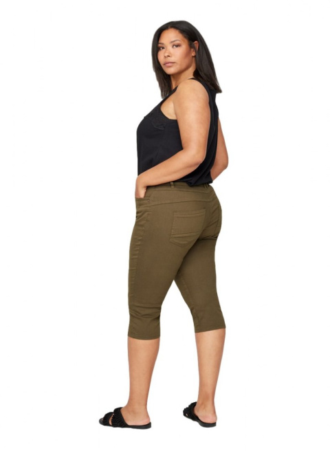 ZIZZI SPODNIE 3/4 WYSOKI STAN KHAKI 432A ZIZZI SPODNIE 3/4 WYSOKI STAN KHAKI 432A