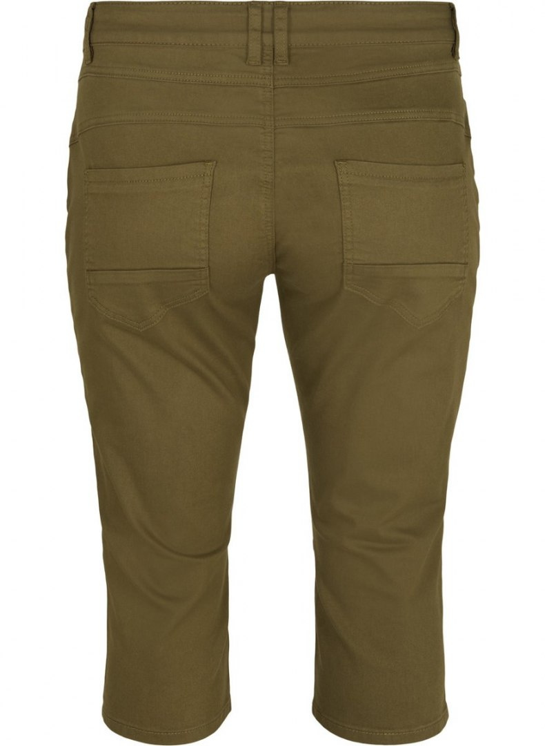 ZIZZI SPODNIE RYBACZKI KHAKI GUZIKI 432A ZIZZI SPODNIE RYBACZKI KHAKI GUZIKI 432A