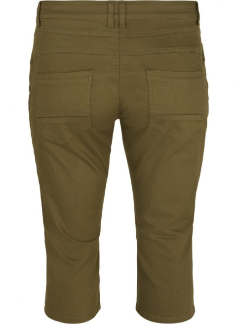 ZIZZI SPODNIE 3/4 WYSOKI STAN KHAKI 432A ZIZZI SPODNIE 3/4 WYSOKI STAN KHAKI 432A