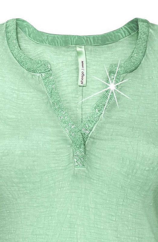 SHEEGO BAWEŁNIANA BLUZKA PISTACJA SH113 SHEEGO BAWEŁNIANA BLUZKA PISTACJA SH113