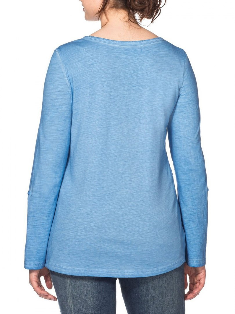 SHEEGO KLASYCZNA BLUZKA HENLEY BŁĘKIT SH110 SHEEGO KLASYCZNA BLUZKA HENLEY BŁĘKIT SH110