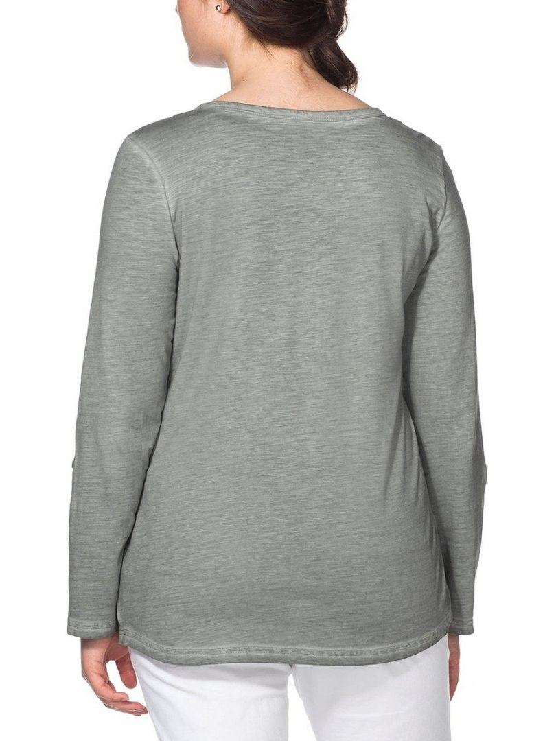 SHEEGO KLASYCZNA BLUZKA HENLEY SZARY SH112 SHEEGO KLASYCZNA BLUZKA HENLEY SZARY SH112