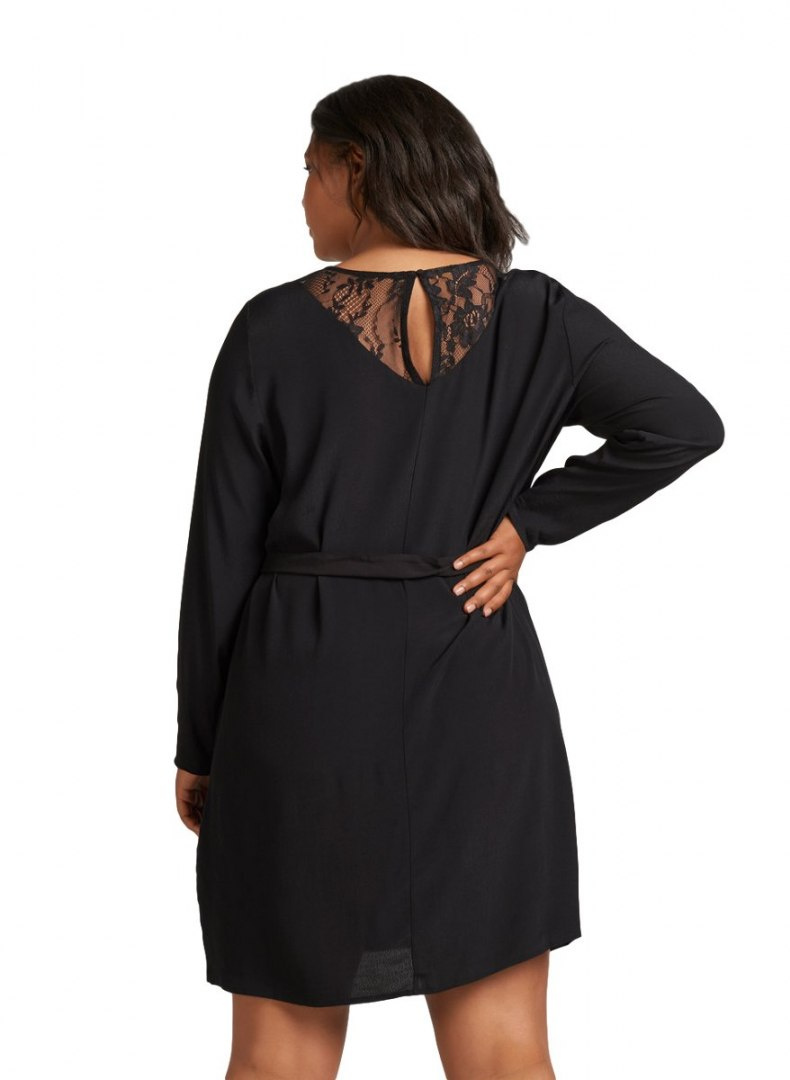 ZIZZI ELEGANCKA CZARNA SUKIENKA KORONKA 176A ZIZZI ELEGANCKA CZARNA SUKIENKA KORONKA 176A