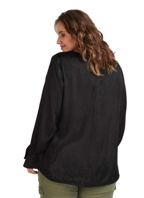 ZIZZI ELEGANCKA SATYNOWA BLUZKA CZERŃ 328A ZIZZI ELEGANCKA SATYNOWA BLUZKA CZERŃ 328A