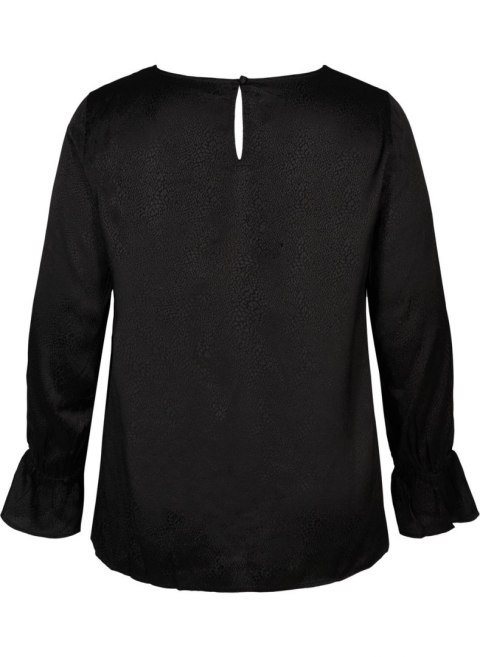 ZIZZI ELEGANCKA SATYNOWA BLUZKA CZERŃ 328A ZIZZI ELEGANCKA SATYNOWA BLUZKA CZERŃ 328A