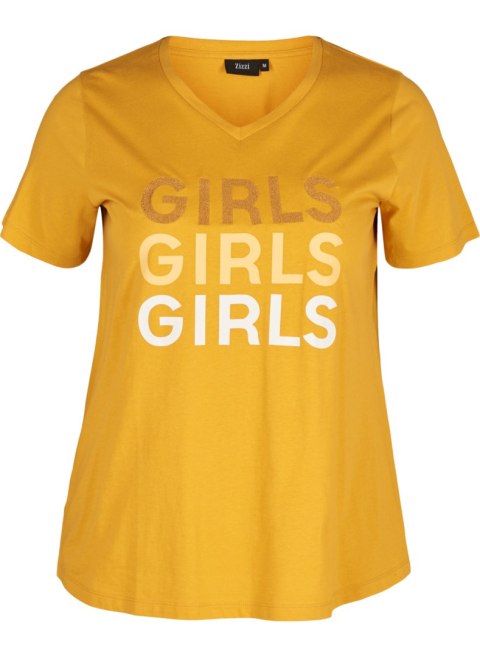 ZIZZI MODNY ŻÓŁTY T-SHIRT GIRLS 004G ZIZZI MODNY ŻÓŁTY T-SHIRT GIRLS 004G