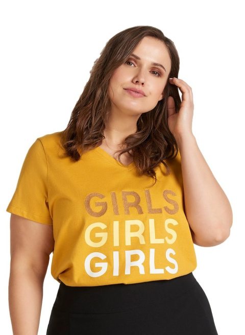 ZIZZI MODNY ŻÓŁTY T-SHIRT GIRLS 004G ZIZZI MODNY ŻÓŁTY T-SHIRT GIRLS 004G