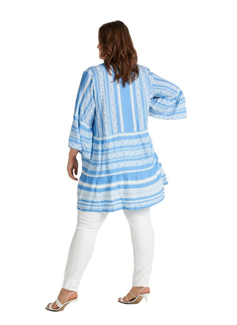 ZIZZI TRENDY BŁĘKITNA AZTECKA TUNIKA 681A ZIZZI TRENDY BŁĘKITNA AZTECKA TUNIKA 681A
