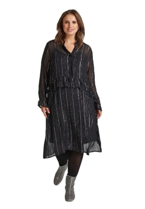 ZIZZI CZARNA SUKIENKA SREBRNA NITKA 234B ZIZZI CZARNA SUKIENKA SREBRNA NITKA 234B