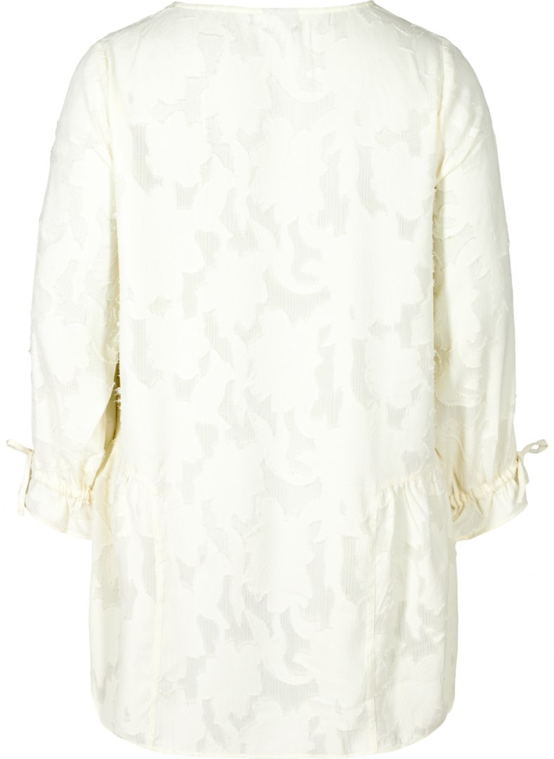 ZIZZI KREMOWA ELEGANCKA TUNIKA WZORY 802A ZIZZI KREMOWA ELEGANCKA TUNIKA WZORY 802A
