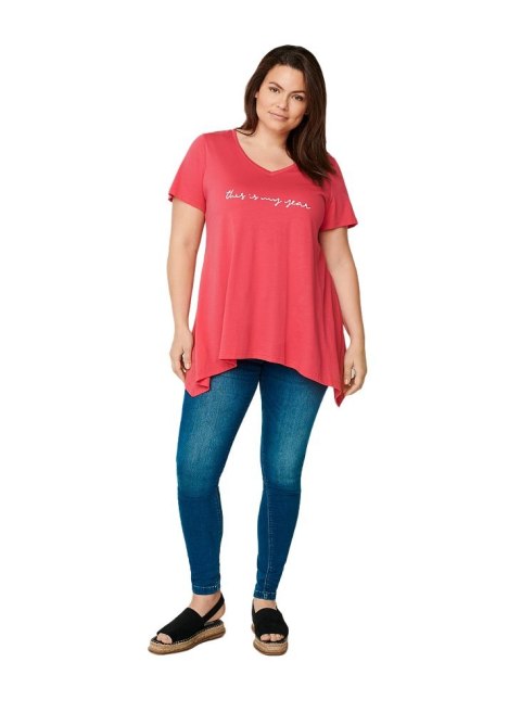 ZIZZI MODNY RÓŻOWY T-SHIRT NAPIS 539B ZIZZI MODNY RÓŻOWY T-SHIRT NAPIS 539B