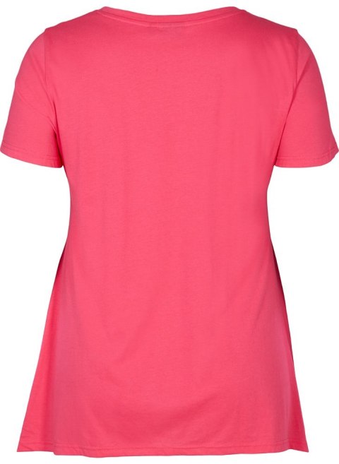 ZIZZI MODNY RÓŻOWY T-SHIRT NAPIS 539B ZIZZI MODNY RÓŻOWY T-SHIRT NAPIS 539B