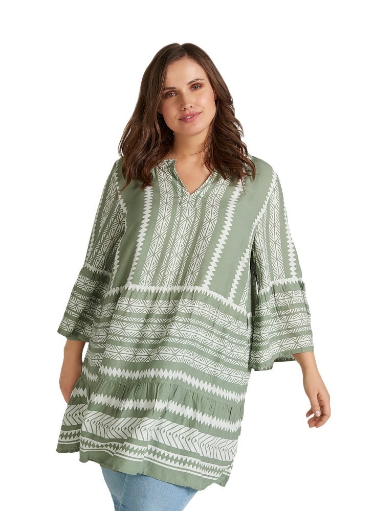 ZIZZI TRENDY ZIELONA AZTECKA TUNIKA 681A ZIZZI TRENDY ZIELONA AZTECKA TUNIKA 681A