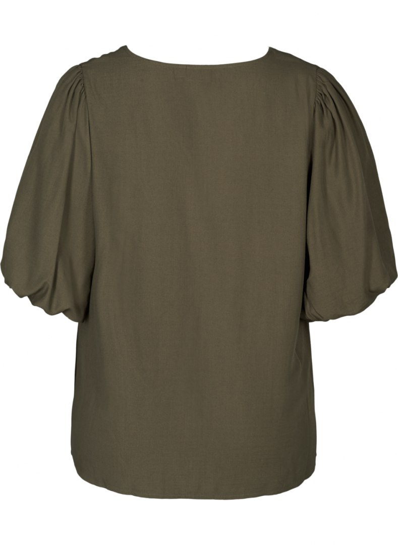 ZIZZI UROCZA BLUZKA BUFFKI KHAKI 824A ZIZZI UROCZA BLUZKA BUFFKI KHAKI 824A