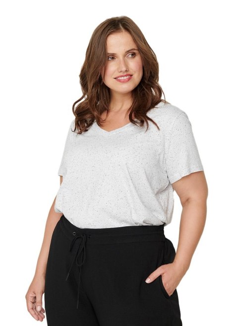 ZIZZI WYGODNY T-SHIRT JASNY SZARY MELANŻ 565A ZIZZI WYGODNY T-SHIRT JASNY SZARY MELANŻ 565A