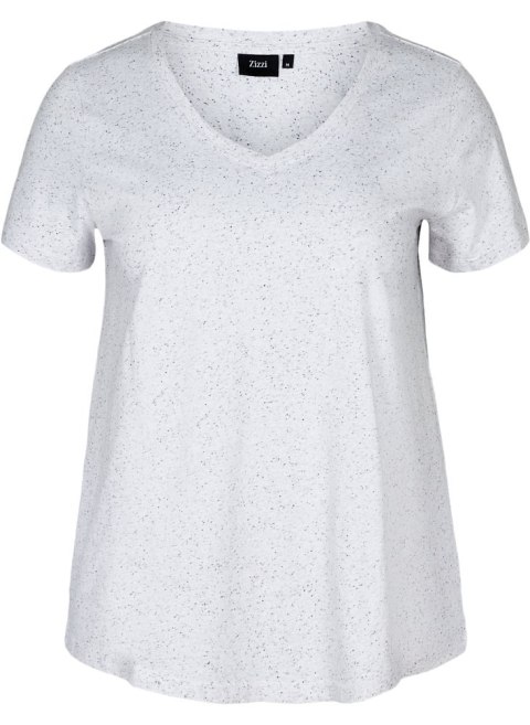 ZIZZI WYGODNY T-SHIRT JASNY SZARY MELANŻ 565A ZIZZI WYGODNY T-SHIRT JASNY SZARY MELANŻ 565A