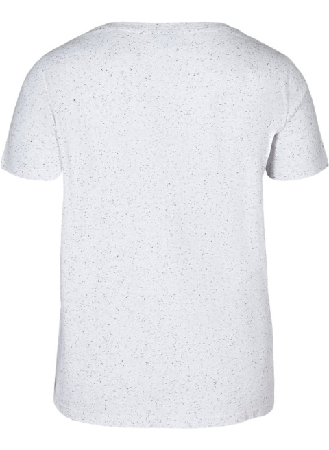 ZIZZI WYGODNY T-SHIRT JASNY SZARY MELANŻ 565A ZIZZI WYGODNY T-SHIRT JASNY SZARY MELANŻ 565A