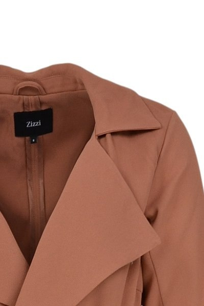 ZIZZI ŁOSOSIOWY PŁASZCZ WIĄZANIE KLAPY 362A ZIZZI ŁOSOSIOWY PŁASZCZ WIĄZANIE KLAPY 362A