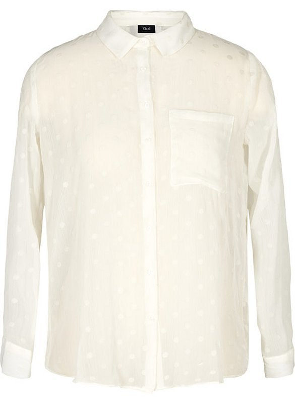 ZIZZI ELEGANCKA KOSZULA W GROCHY 017A ZIZZI ELEGANCKA KOSZULA W GROCHY 017A
