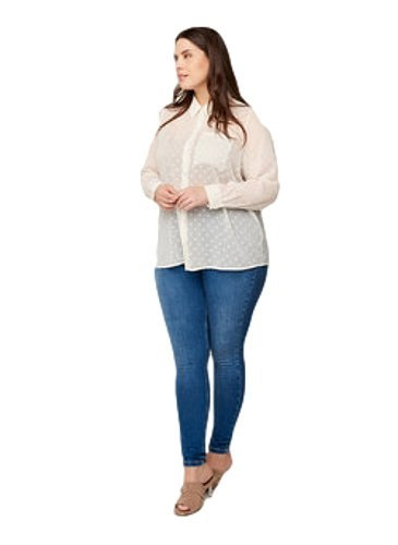 ZIZZI ELEGANCKA KOSZULA W GROCHY 017A ZIZZI ELEGANCKA KOSZULA W GROCHY 017A