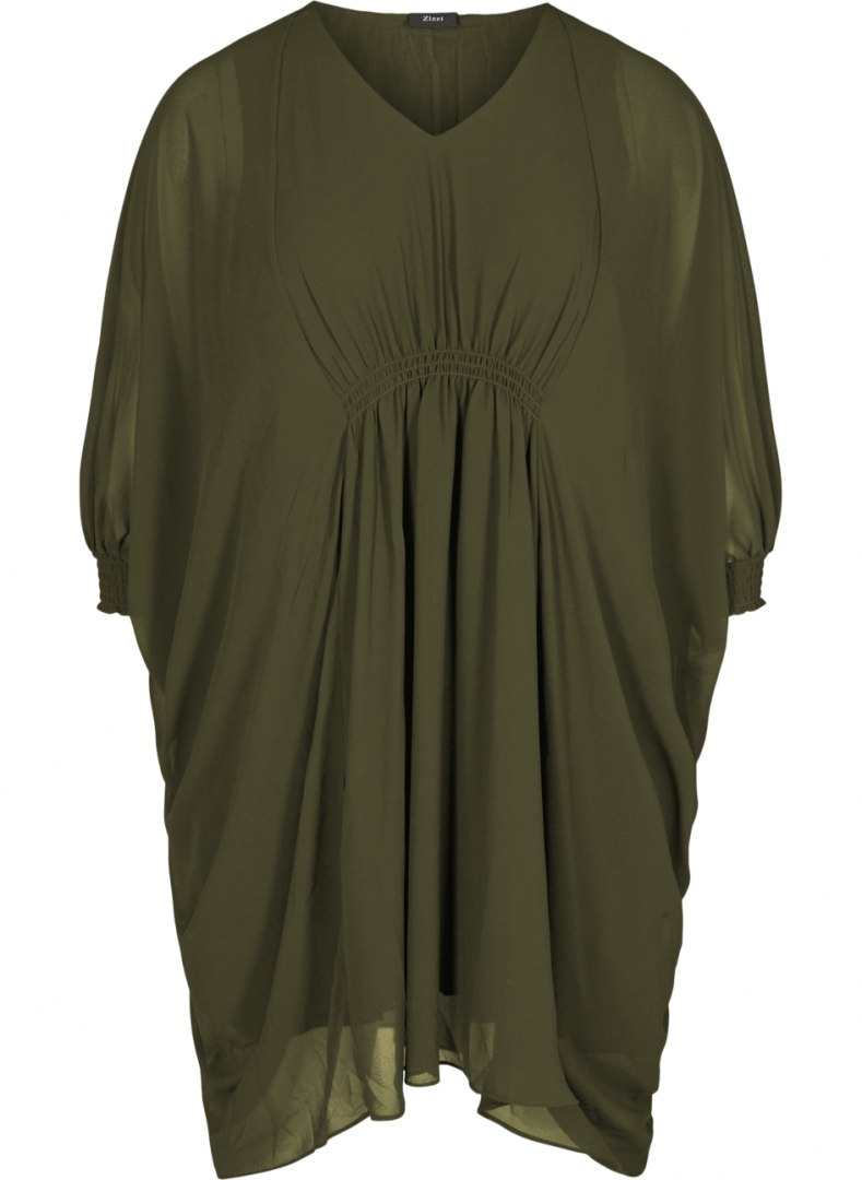 ZIZZI ELEGANCKA ZWIEWNA TUNIKA KHAKI 165C ZIZZI ELEGANCKA ZWIEWNA TUNIKA KHAKI 165C