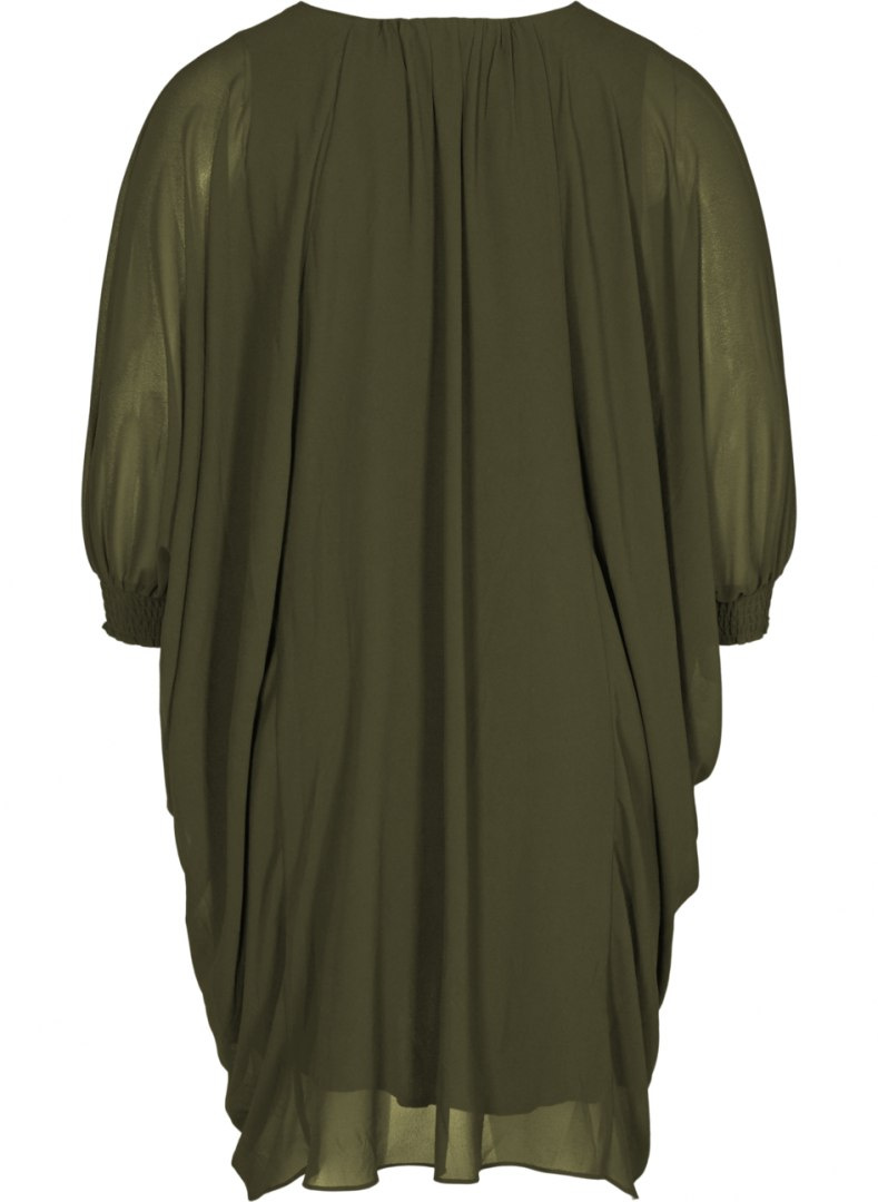 ZIZZI ELEGANCKA ZWIEWNA TUNIKA KHAKI 165C ZIZZI ELEGANCKA ZWIEWNA TUNIKA KHAKI 165C