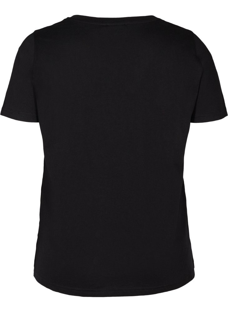 ZIZZI BLUZKA T-SHIRT NAPIS BAWEŁNA 039A ZIZZI BLUZKA T-SHIRT NAPIS BAWEŁNA 039A