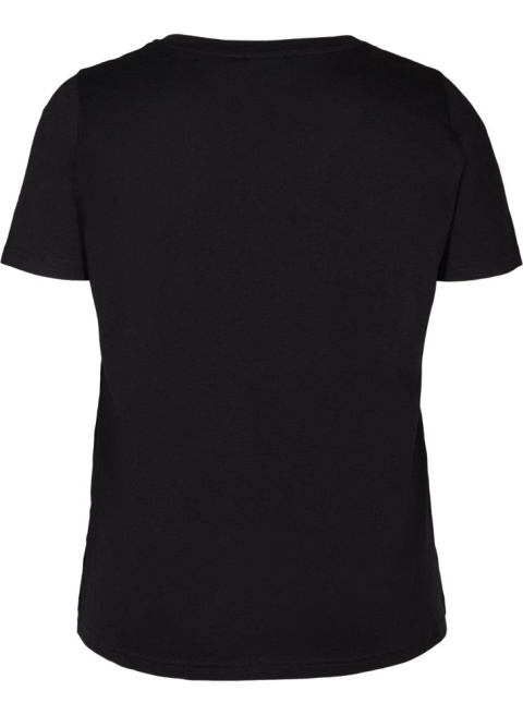 ZIZZI BLUZKA T-SHIRT NAPIS BAWEŁNA 039A ZIZZI BLUZKA T-SHIRT NAPIS BAWEŁNA 039A