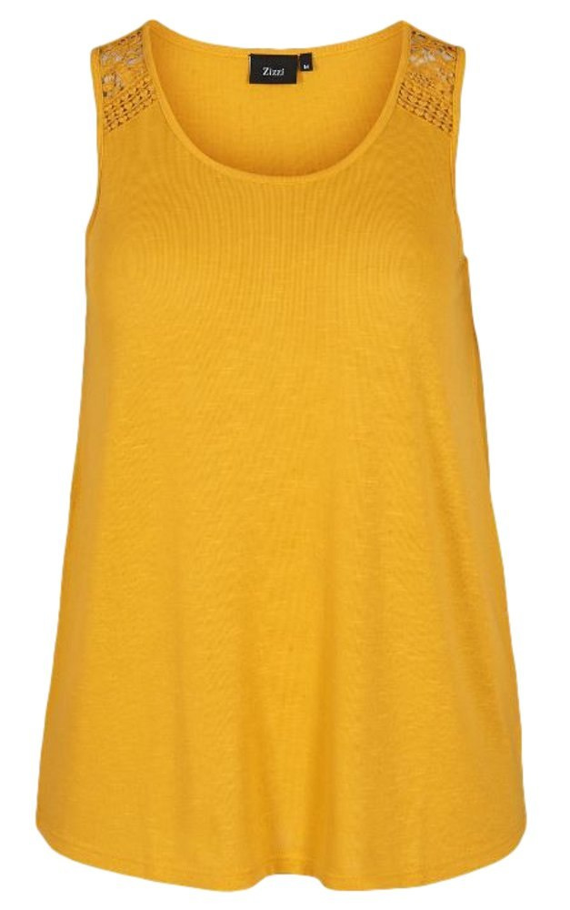 ZIZZI MUSZTARDOWY TOP AŻUR 100A ZIZZI MUSZTARDOWY TOP AŻUR 100A