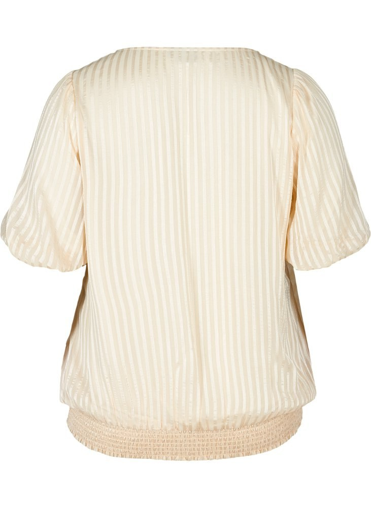 ZIZZI ELEGANCKA BLUZKA BEŻOWA PASKI 624B ZIZZI ELEGANCKA BLUZKA BEŻOWA PASKI 624B