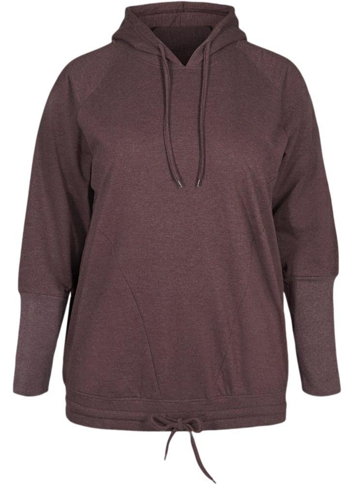 ZIZZI BORDOWA BLUZA Z KAPTUREM 043A ZIZZI BORDOWA BLUZA Z KAPTUREM 043A