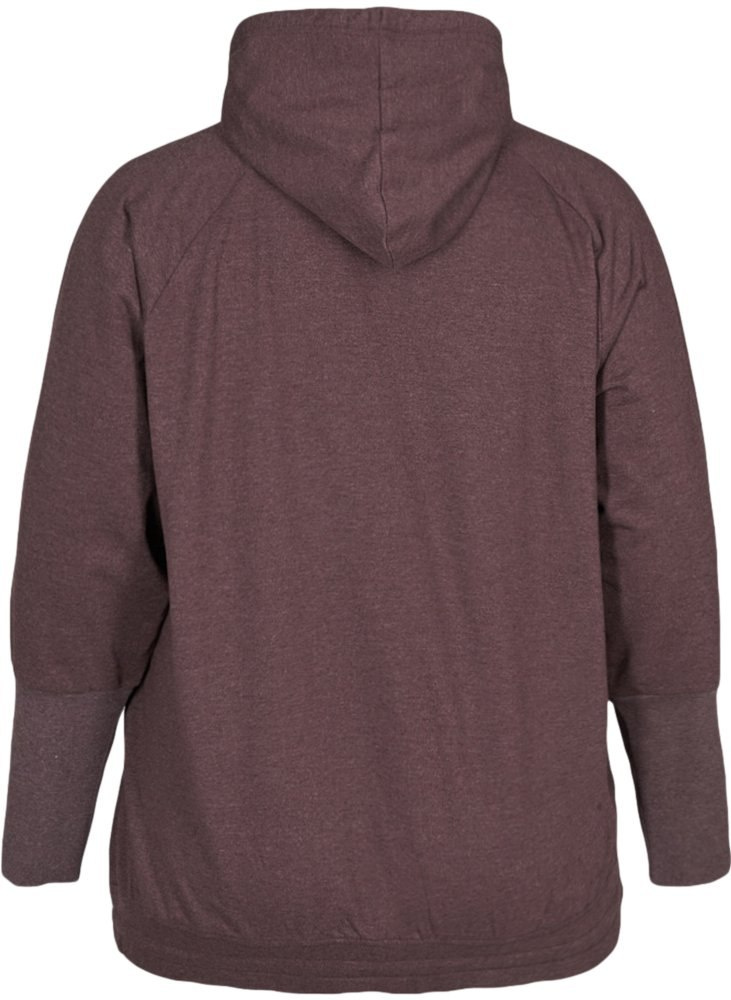 ZIZZI BORDOWA BLUZA Z KAPTUREM 043A ZIZZI BORDOWA BLUZA Z KAPTUREM 043A
