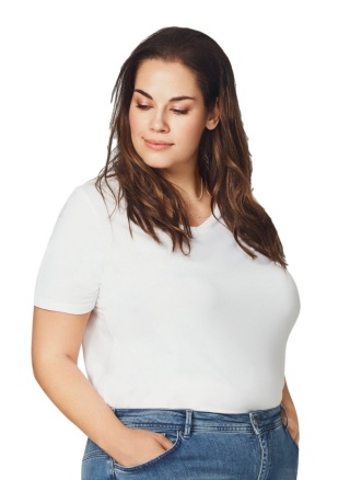 ZIZZI KLASYCZNY BIAŁY T-SHIRT 002A