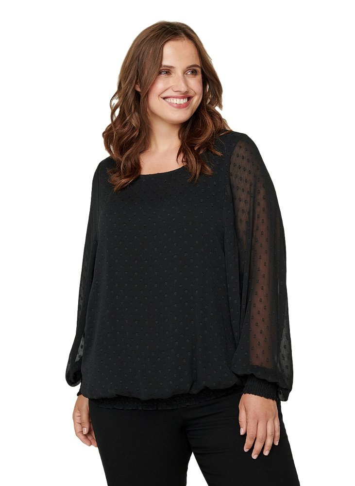 ZIZZI ELEGANKA BLUZKA BOMBKA KROPKI 653A ZIZZI ELEGANKA BLUZKA BOMBKA KROPKI 653A