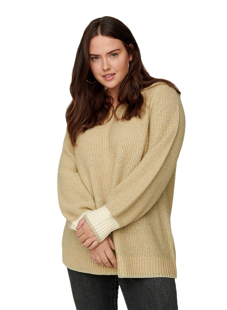 ZIZZI MIENIĄCY SIĘ SWETER BEŻOWY 922A ZIZZI MIENIĄCY SIĘ SWETER BEŻOWY 922A
