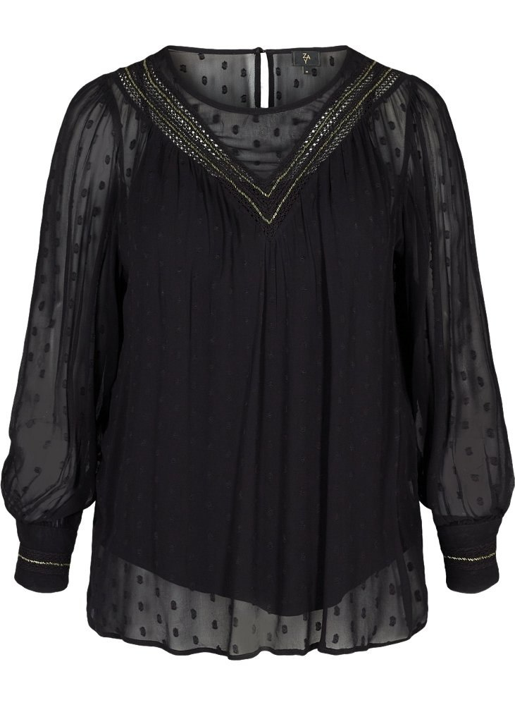 ZIZZI ZAY ELEGANCKA BLUZKA KROPKI 959A ZIZZI ZAY ELEGANCKA BLUZKA KROPKI 959A