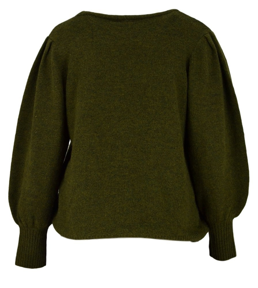 ZIZZI CIEMNO ZIELONY SWETER BUFKI 808A ZIZZI CIEMNO ZIELONY SWETER BUFKI 808A