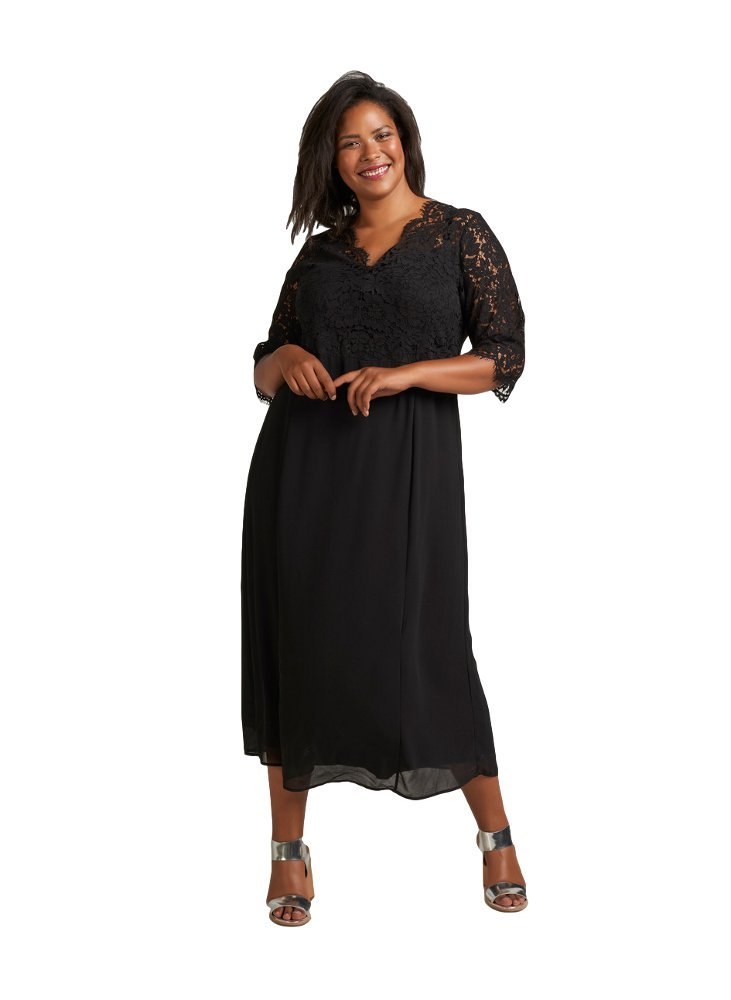 ZIZZI ELEGANCKA CZARNA SUKEINKA KORONKA 920A ZIZZI ELEGANCKA CZARNA SUKEINKA KORONKA 920A