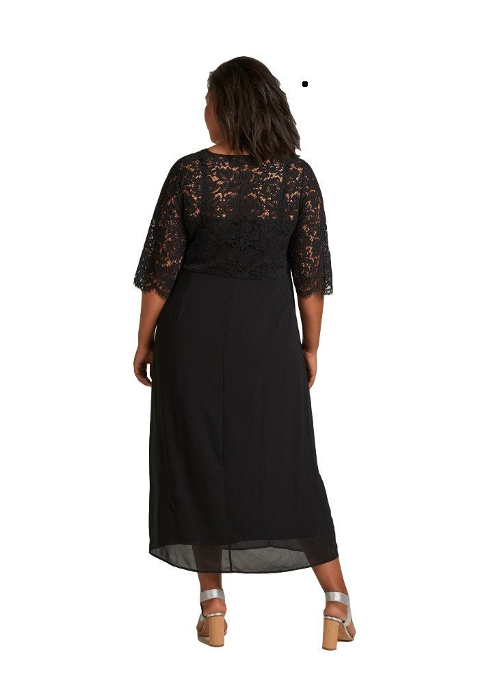 ZIZZI ELEGANCKA CZARNA SUKEINKA KORONKA 920A ZIZZI ELEGANCKA CZARNA SUKEINKA KORONKA 920A