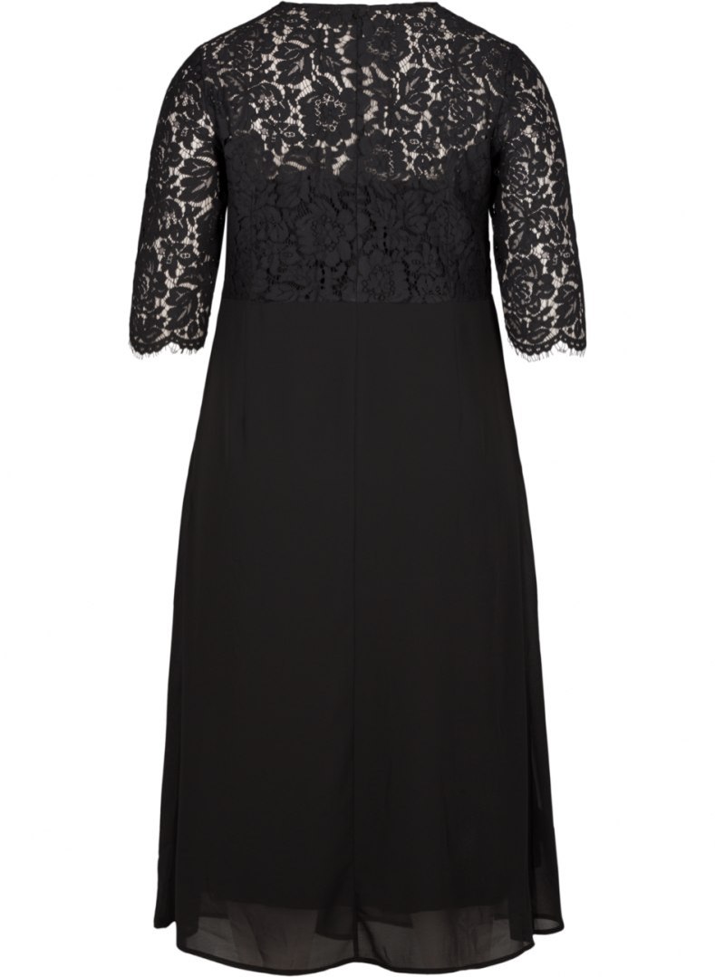 ZIZZI ELEGANCKA CZARNA SUKEINKA KORONKA 920A ZIZZI ELEGANCKA CZARNA SUKEINKA KORONKA 920A