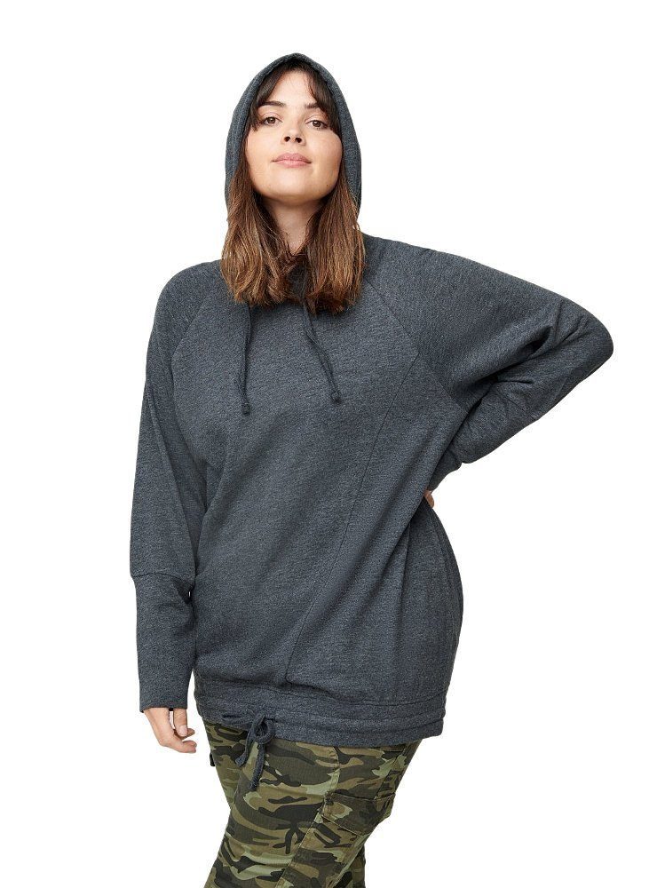 ZIZZI SZARA BLUZA Z KAPTUREM 043A ZIZZI SZARA BLUZA Z KAPTUREM 043A