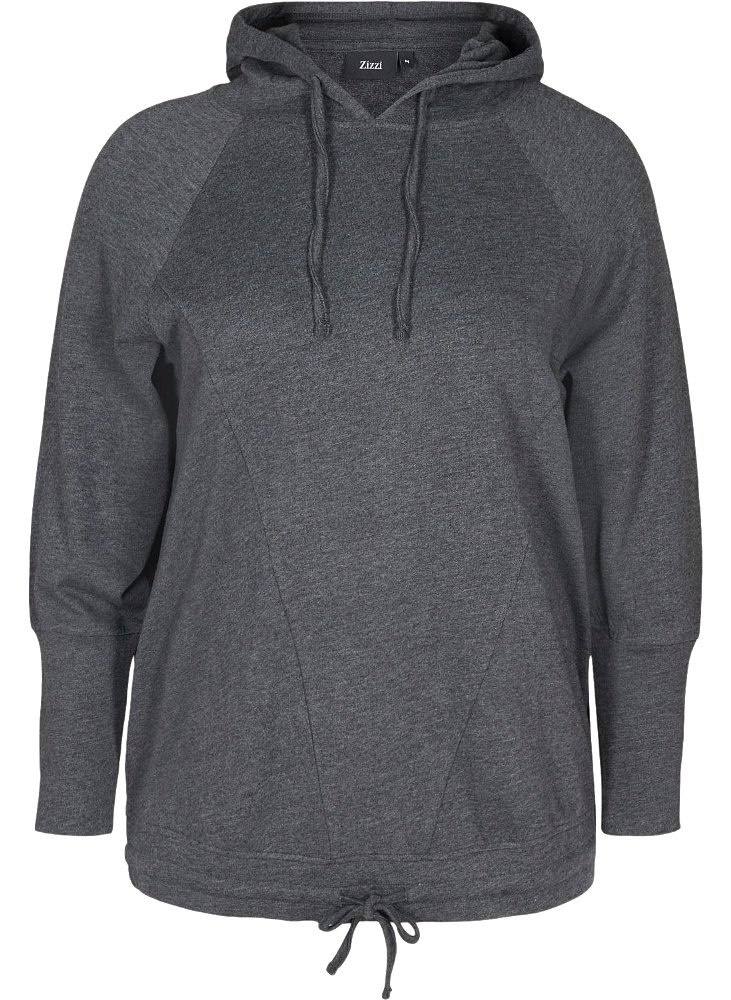 ZIZZI SZARA BLUZA Z KAPTUREM 043A ZIZZI SZARA BLUZA Z KAPTUREM 043A
