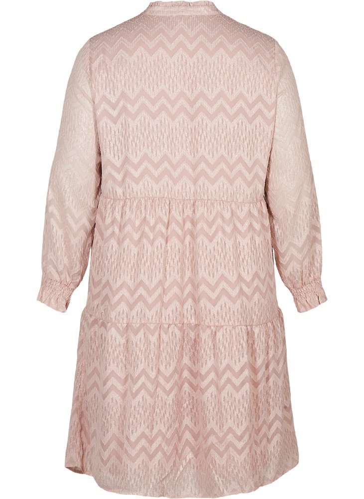 ZIZZI ZAY ELEGANCKA SUKIENKA ZYGZAKI RÓŻ 861B ZIZZI ZAY ELEGANCKA SUKIENKA ZYGZAKI RÓŻ 861B