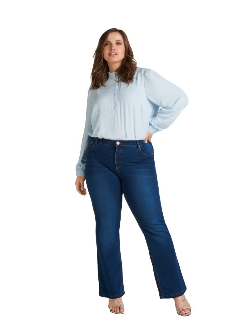 ZIZZI KLASYCZNE JEANSY BLUE SZEROKIE 597A ZIZZI KLASYCZNE JEANSY BLUE SZEROKIE 597A
