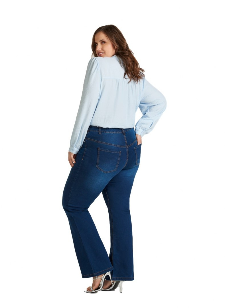 ZIZZI KLASYCZNE JEANSY BLUE SZEROKIE 597A ZIZZI KLASYCZNE JEANSY BLUE SZEROKIE 597A
