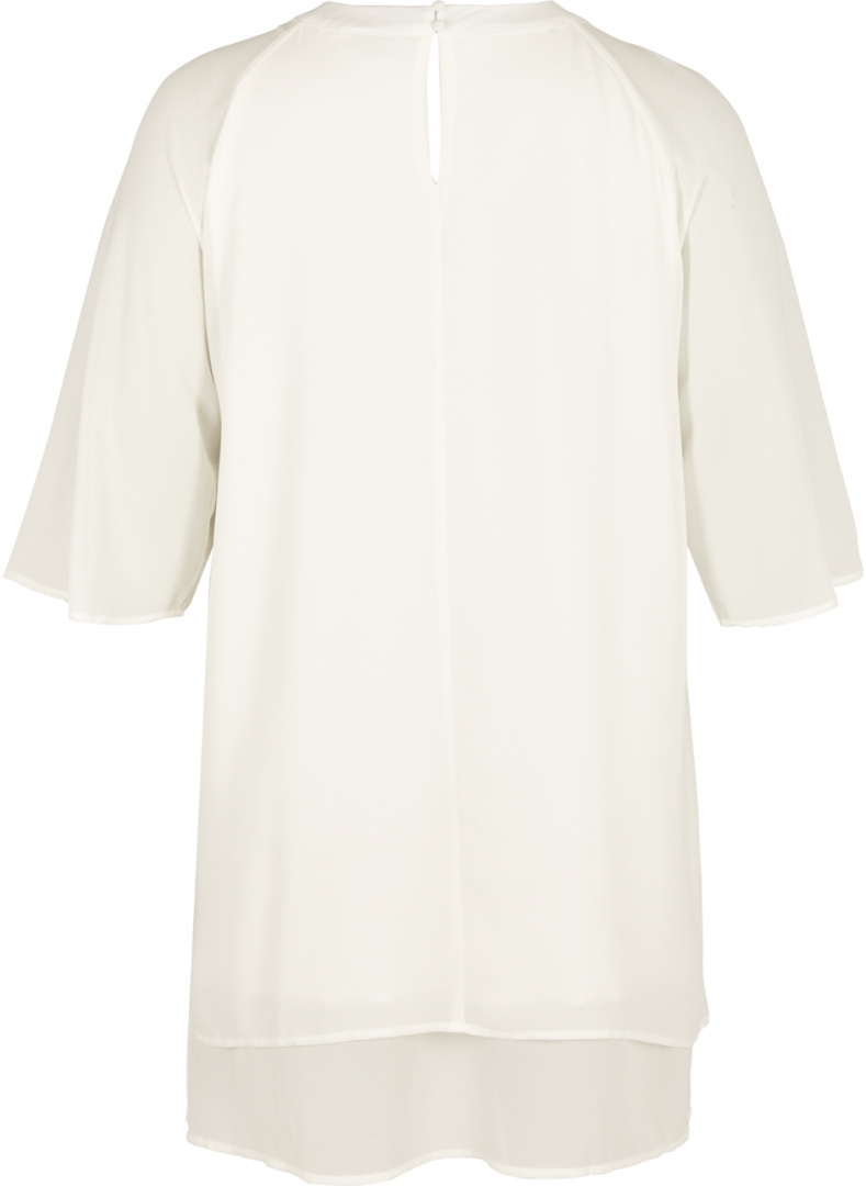 ZIZZI WARSTWOWA ELEGANCKA TUNIKA BIAŁA 534B ZIZZI WARSTWOWA ELEGANCKA TUNIKA BIAŁA 534B