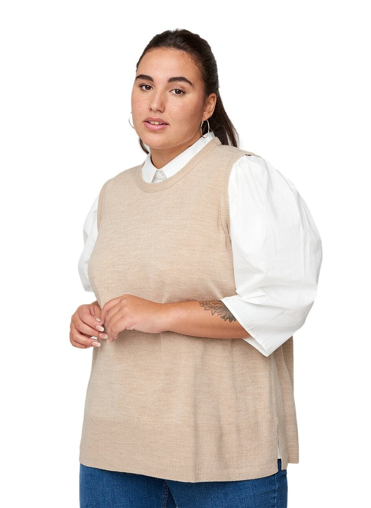 ZIZZI DZIANINOWA BEŻOWA KAMIZELKA 700D ZIZZI DZIANINOWA BEŻOWA KAMIZELKA 700D