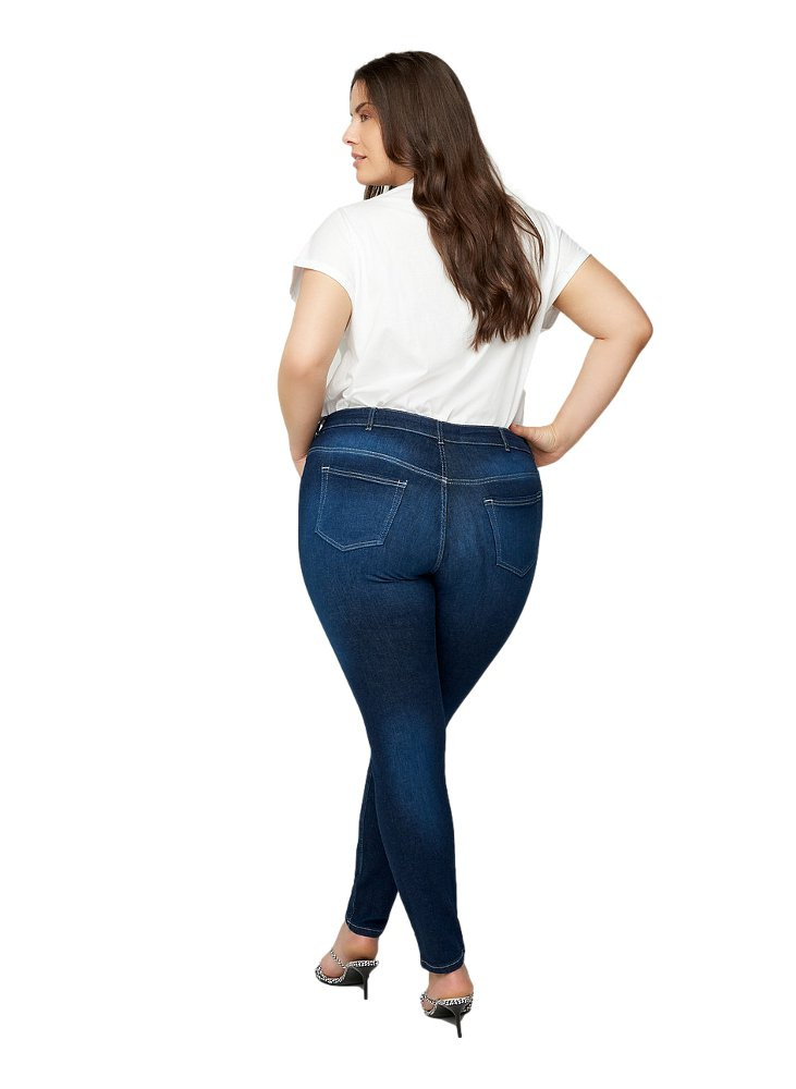 ZIZZI KLASYCZNE GRANATOWE JEANSY RURKI 604A ZIZZI KLASYCZNE GRANATOWE JEANSY RURKI 604A