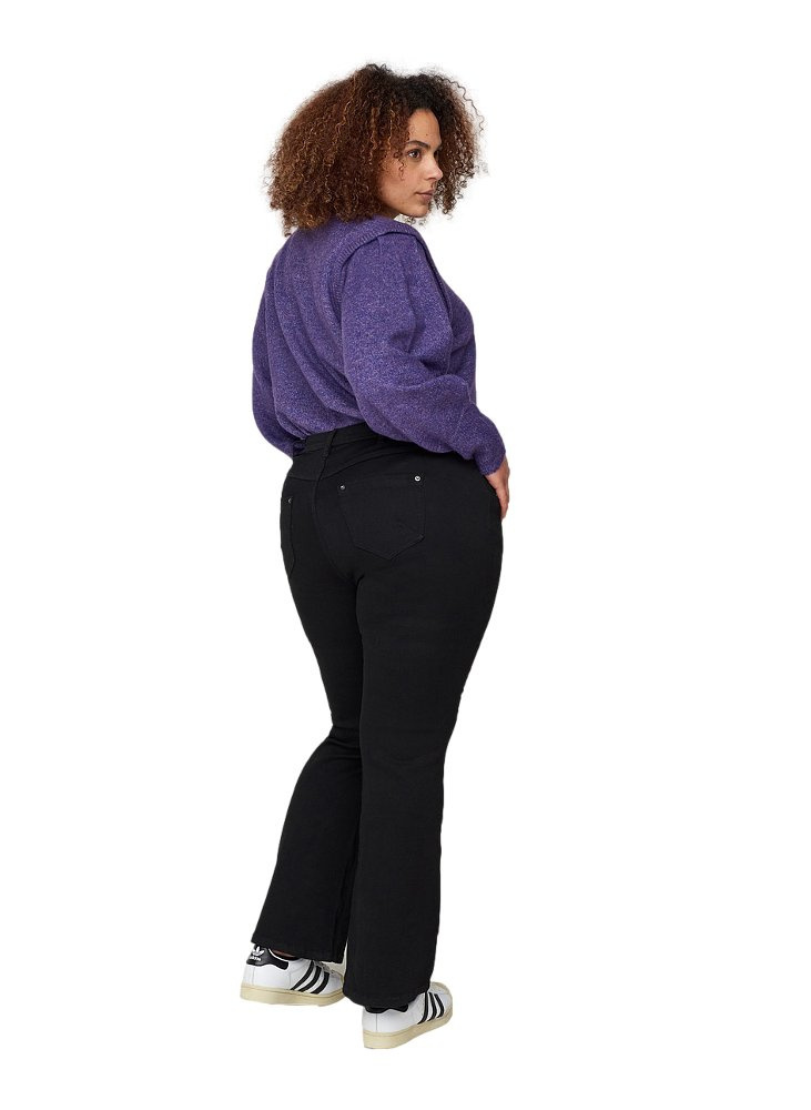 ZIZZI SZEROKIE CZRNE SPODNIE JEANSY 005C ZIZZI SZEROKIE CZRNE SPODNIE JEANSY 005C