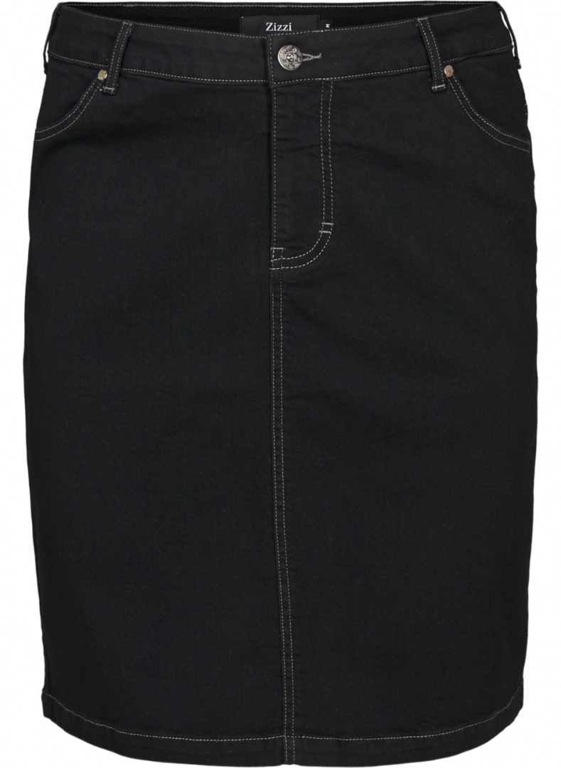 ZIZZI SPÓDNICA JEANSOWA CZARNA MIDI 361B ZIZZI SPÓDNICA JEANSOWA CZARNA MIDI 361B